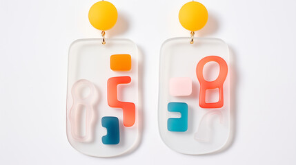 Contemporary acrylic statement earrings