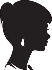 Simplicity in Strength Vector PortraitsEmpowering Grace Black Vector Silhouettes