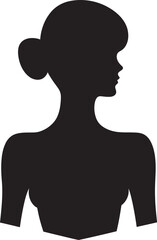 Sleek Femininity Black Vector PortraitsEmpowered Expressions Womens Vector Silhouette