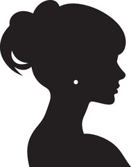 Sleek Femininity Black Vector PortraitsEmpowered Expressions Womens Vector Silhouette
