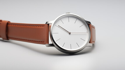 Sleek leather watch