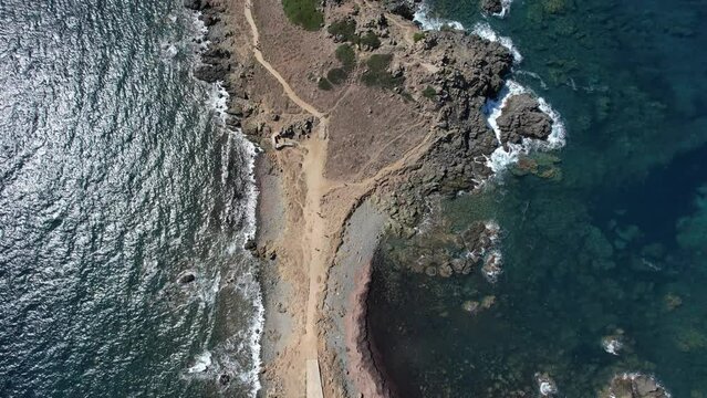 Genoese tower cloth to Ajaccio in Corsica filmed with a drone