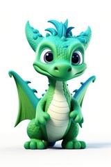 Obraz premium cute dragon animal toys characters isolatedd on white background