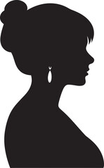 Expressive Womens Silhouettes Vector PortraitEmpowering Womens Grace Vector Illustration