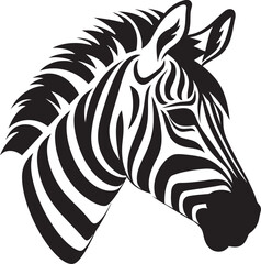Zebra Vector Artistry Black and White BeautyLinear Elegance Zebra Stripes in Vector