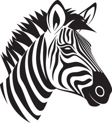 Elegant Monochrome Vector Zebra EditionAbstract Lines Zebra Vector Composition