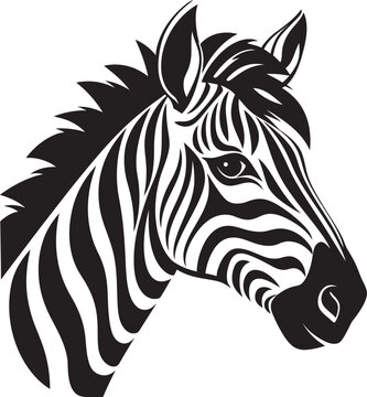 Monochrome Magic Zebra Vector DesignDynamic Details Zebra Vector Artistry