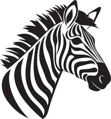 Fototapeta na wymiar Abstract Wildlife Vector Zebra IllustrationZebra Vector Mastery Monochrome Marvels