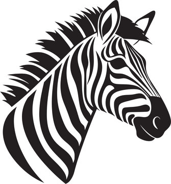 Abstract Wildlife Vector Zebra IllustrationZebra Vector Mastery Monochrome Marvels