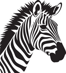 Fototapeta na wymiar Digital Expression Zebra Vector ArtZebra Vector Magic Black and White Style