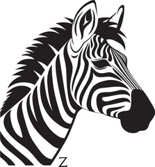 Fototapeta na wymiar Graphic Safari Zebra Vector ArtworkExpressive Elegance Zebra Vector Sketch