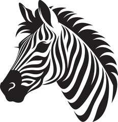 Expressive Elegance Zebra Vector SketchSleek Zebra Silhouettes Vector Style