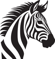 Monochrome Marvels Zebra Vector GalleryVectorized Wildlife Zebra Portraits