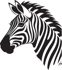 Fototapeta na wymiar Dynamic Wildlife Zebra Vector SketchingGraphic Lines Zebra Vector Composition