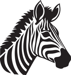 Monochrome Marvels Vector Zebra ArtVectorized Wildlife Zebra Vector Sketching