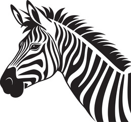 Fototapeta na wymiar Artistic Essence Vector Zebra ShowcaseVectorized Monochrome Zebra Vector Sketch