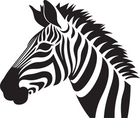 Monochrome Magic Zebra Vector CompositionDigital Precision Zebra Vector Imagery