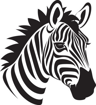 Digital Wildlife Zebra Vector CreationAbstract Lines Zebra Vector Portrait