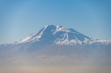 Fototapeta na wymiar Stunning view of Mount Ararat. Yerevan city. Sunny day
