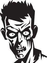 Rotten Reanimation Zombie Vector Black ArtworkSinister Epidemic Black Vector Zombie Series