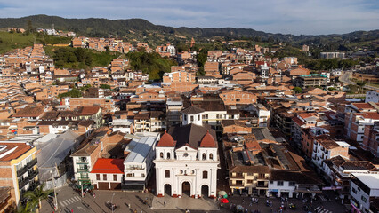 Fototapeta na wymiar El Santuario, Antioquia - Colombia. January 20, 2024. Municipality in the east of the department with an urban population of 26,612 and in the rural part 11,190.