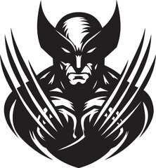 Wolverine silhouette vector illustration 