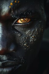 African tribe man, close up.