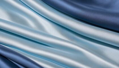 Obraz premium Blue Gradient Silk Fabric Abstract Background