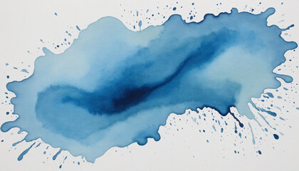 cobalt blue watercolor smear