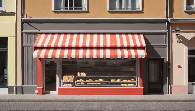 Blank Sign Mockup for a Versatile Bakery or Grocery Shop