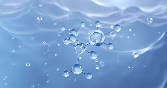 Cysteine methyl ester rotating molecular structure, 3d model of molecule, amino acid cysteine, looped video