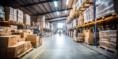 Inside the Busy Industrial Warehouse: A Modern Storage Facility in Full Operation