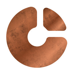 Copper Chart Donut Icon
