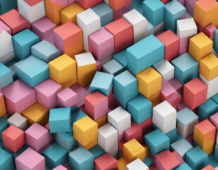 Obraz premium Colorful geometric structure, 3d render