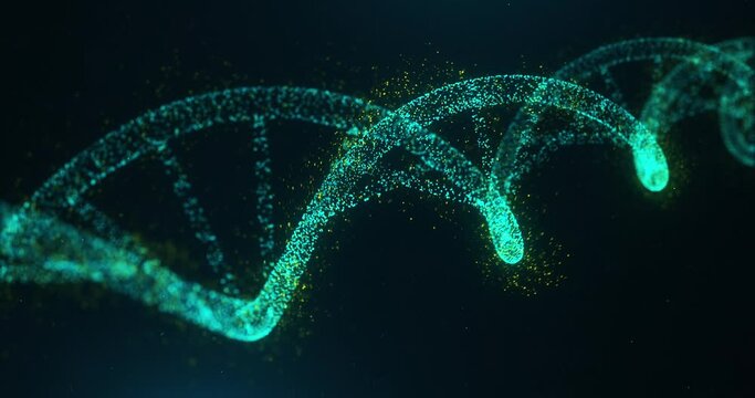 Abstract Dna Particles And Particles Background.