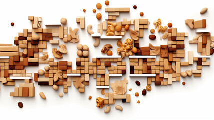 Nutty Tetris Puzzle on White