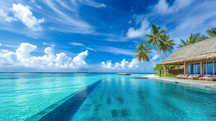 Obraz premium tropical resort pool
