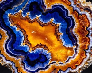 Sapphire and Amber Geode Layers