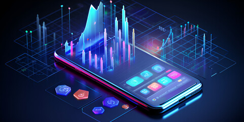 mobile phone on screen