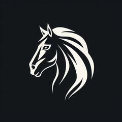 Fototapeta na wymiar Vektor logo eines Pferdes, 3