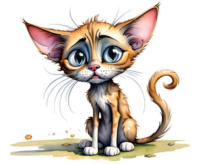 Illustration of a cute cat
