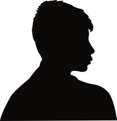 a boy body silhouette vector