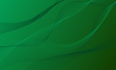 abstract green business lines wave curves on smooth gradient background