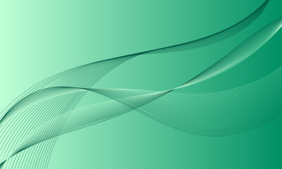 green business lines wave curves abstract background