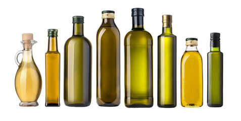 Olive glass oil bottle