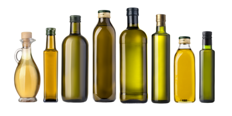 Olive glass oil bottle