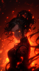 Anime fire sorceress