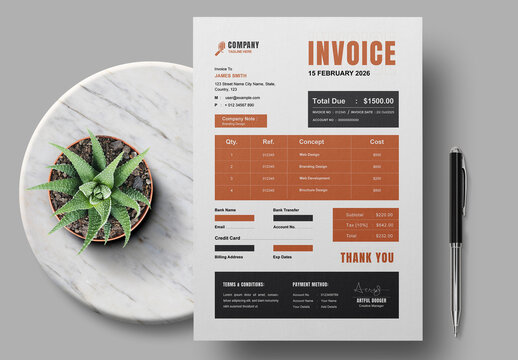 Minimalist Invoice Design