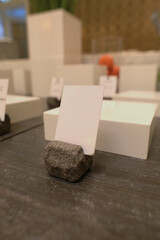 Food Label or Food Tag on the Top of the Table. 