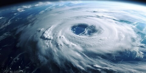minimalistic design Super Typhoon, tropical storm, cyclone, hurricane, tornado, over ocean.